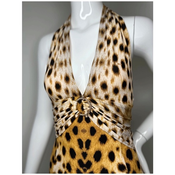 Roberto Cavalli 2007 leopard halter mini dress - Picture 7 of 7